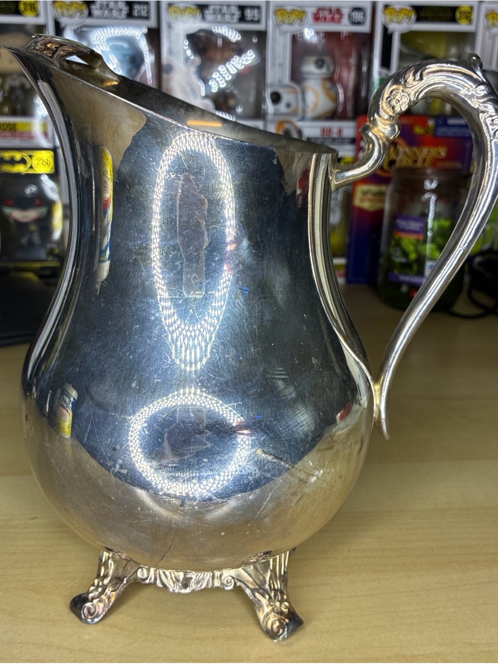 F. B. Rogers Silver Company Footed Water Pitcher / Ice Guard Lip